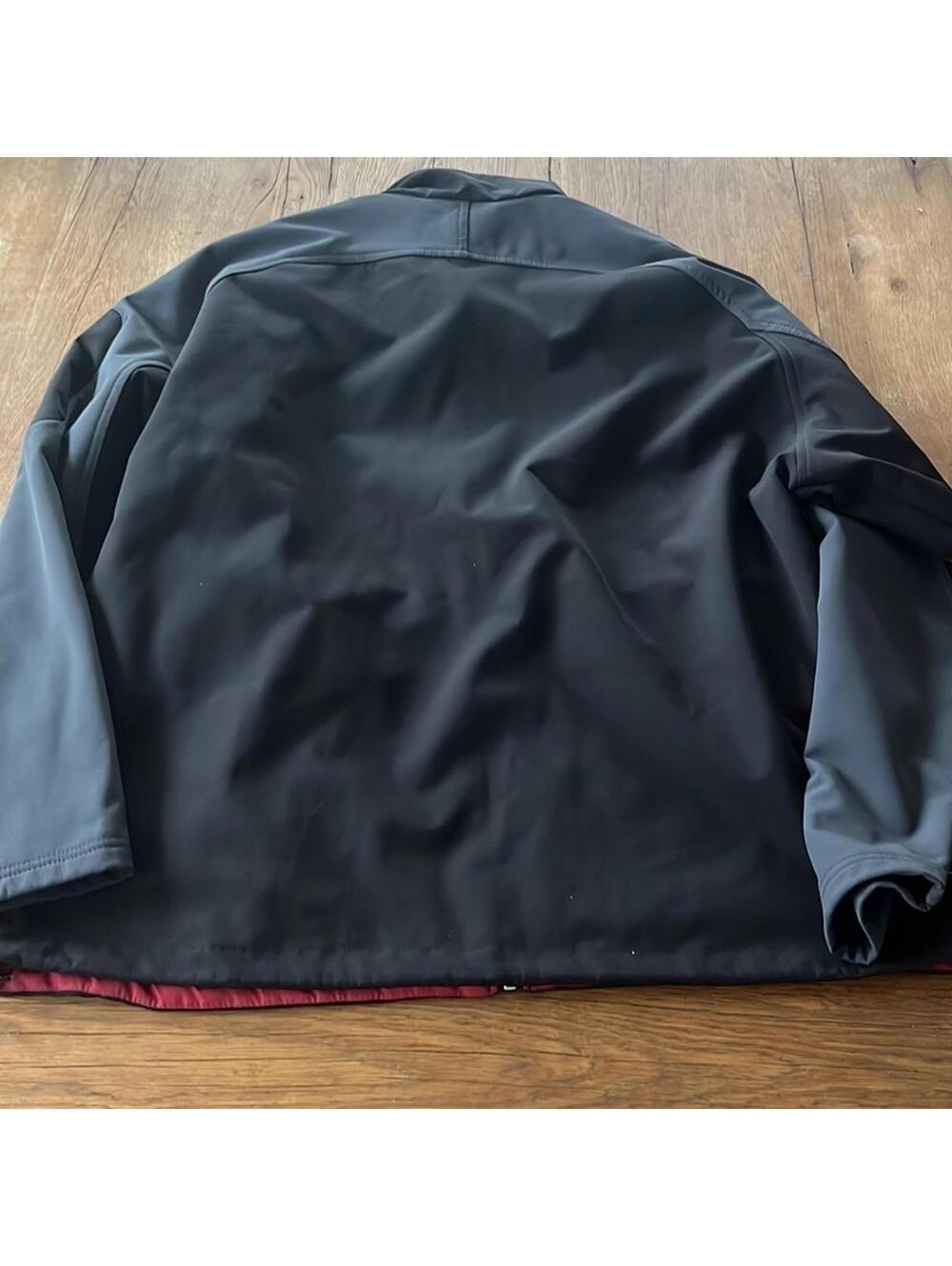 Men’s Reebok  Jacket Black with Grey Accents Size XL Zipper Up - Picture 6 of 7